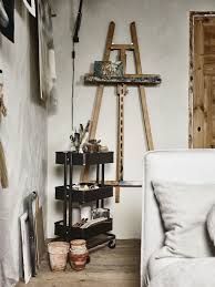 Raskog Roltafel Zwart Ikea Logeerkamer Kantoor Atelier Kamer Schildersezel