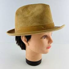 Tan suede fedora