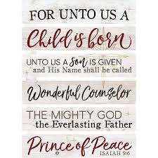 13 and when the dragon saw that he was cast unto the earth, he persecuted the woman which brought forth the man child. For Unto Us A Child Is Born Pallet Art Christianbook Com