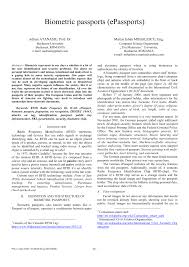 Pdf cover letter sample 1. Pdf Biometric Passports Epassports