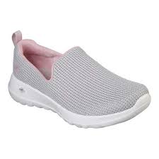 Women S Skechers Go Walk Joy Centerpiece Slip On Walking Shoe Light Gray Pink Walking Shoes Walking Shoes Women Skechers Performance Skechers