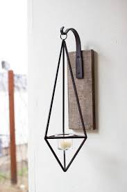 Kalalou Hanging Metal Diamond Wall Candle Sconce Farmhouse Wall Sconces Candle Wall Sconces Wall Candles