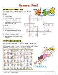 Below you will find our complete list of printable crossword puzzle worksheets to be used by teachers at home or in school. These Summer Themed Puzzles A Crossword And Word Search Are Almost As Fun As Summer Itself Summer Puzzle Summer Fun Fun