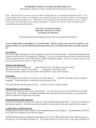 Learn from real professional cover letter examples for 50+ different job titles. Irb Informed Consent Cover Letter Template