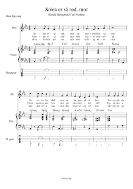 Solen Er Sa Rod Mor Sheet Music For Piano Solo Musescore Com