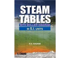 Steam Table With Mollier Diagram R S Khurmi S I Units