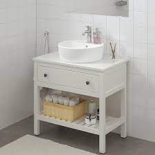 Enhet doors & drawer fronts. Hemnes Tornviken White Voxnan Tap Open Wash Stand With 45 Wash Basin 82x48x90 Cm Ikea