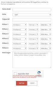 Untuk melakukan pendaftaran online ekskul sd gagasceria, silahkan isi formulir di bawah ini. Tata Cara Pendaftaran Ekskul Sd Sekolah Gagasceria