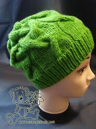 This pattern uses only knits (and purls if you're feelin saucy!) on a pair of 16 circular needles. Easy Knit Hat Pattern Shamrock Green Cable Hat Crazy Hands Knitting