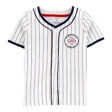 Baby Boy Carter S Baseball Striped Button Front Shirt