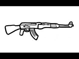 Come Disegnare Un Ak 47 Pistola Fucile Youtube