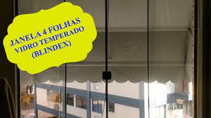 Existem vidros blindex com diferentes espessuras e tonalidades, cada uma delas indicada para um tipo de instalação. Janela Blindex 4 Folhas Passo A Passo Youtube