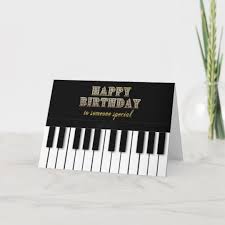 Doch es gibt auch ein klavier mit 88 tasten verfügt über 52 weiße und 36 schwarze tasten. Geburtstag Jemand Speziell Klavier Tastatur Karte Zazzle De