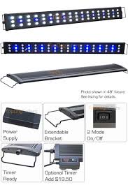 Led 48 3300 Timer Aquarium Light Marine Bright Fowlr Cichlid 54x 1 Watt 120 Cm