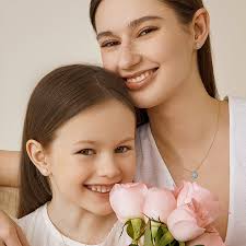 Sterling large silver mother daughter matching diamond earrings