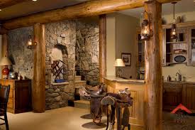 House plans envisioned by designers and architects — chosen by you. Beautiful Handcrafted Lodge Style Home Rustic Basement Other By Rocky Mountain Homes Rocky Mountain Log Homes