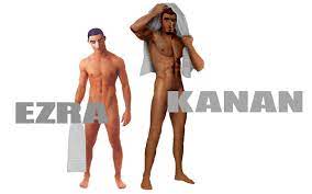 2boys balls beard big nose black hair brown hair cdpetee chest  hair erection ezra bridger facial hair flaccid kanan jarrus male male only  nipples nude penis pointless censoring pubic