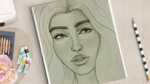 You can use a normal pencil, graphite drawing pencils, or even use your computer's drawing tablet. Girl Face Drawing Easy Easy Way To Draw A Realistic Face Youtube