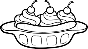 How To Draw A Banana Split, Step By Step, Drawing Guide, By Dawn - Dragoart