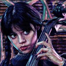 Wednesday Addams art 11x14" print by Alex Dakos