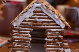 No winter log cabin is complete without a fireplace so i stacked hard candies to make the chimney. How To Make An Edible Snow Covered Pretzel Log Cabin Sheknows