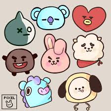 Bt21 Stickers Bts In 2020 Cute Stickers Print Stickers Bts