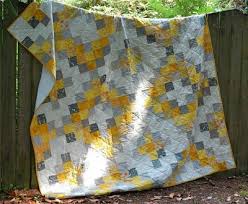 This one is a little bigger than my normal quilts; Color Trends Gray And Yellow Quilts Craftfoxes