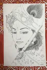 Pencil Sketches Krishna Pictures Real Pencil Sketch Art Of Krishna Drawing Art Gallery Art Sketches Art Sketches Pencil Drawings