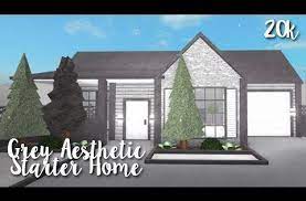 Bloxburg Grey Aesthetic Starter Home 23k Speedbuild Youtube Bloxburg House Ideas House Decorating Ideas Apartments Starter Home