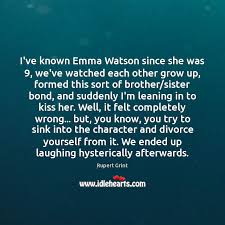 I Ve Known Emma Watson Since She Was 9 We Ve Watched Each Other Grow Idlehearts