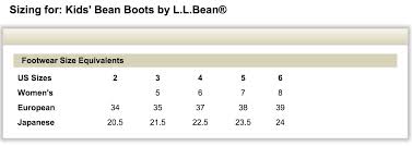 Judicious Ll Bean Tall Size Chart 2019