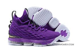 Nike lebron james 15 white shoes sneakers man size 11/45top rated seller. 2017 Nike Lebron 15 Purple And Metalic Gold Outlet Price 105 37 Air Jordan Women Shoes Women S Air Jordan Shoes Nike Lebron Shoes Lebron James Shoes Lebron Shoes
