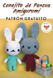Si te animaste a hacer esta cesta de pascua, te encantará hacer esta hermosa corona para guantes sin dedos o mitones a crochet. Patron Amigurumi Gratuito Conejito De Pascua