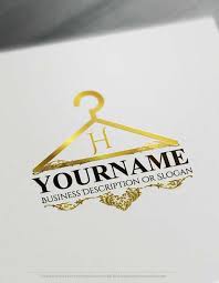 Online Free Logo Creator Stylish Hanger Logo Maker Sewing Logo Design Sewing Logo Hanger Logo