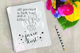 Tinkerbell Quote Pixie Dust Faith Trust Peter Pan Disney Etsy Disney Etsy Pixie Dust Tinkerbell Quotes