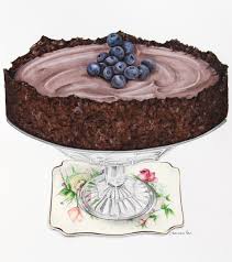 Chocolate Cheesecake Dessert Illustration Chocolate Cheesecake Pastry Art
