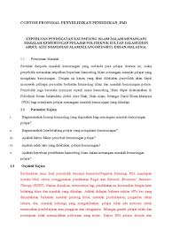 Satu kajian mengenai keberkesanan fungsi dan matlamat bahagian pembangunan sumber manusia, badan pencegah rasuah malaysia (bpr). Contoh Proposal Penyelidikan Pendidikan