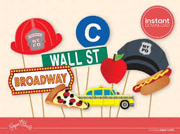 New York Photo Booth Props Photobooth Prop New York City Bat Mitzvah Bar Mitzvah Big Apple Broadway Statue Of Liberty Taxi Cab Nyc New York Theme Party New York Party Party