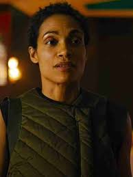 DMZ S01 Rosario Dawson Green Quilted Vest