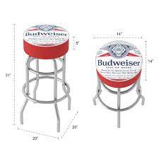 They are composed of different beer ideas including a seat planted on a keg. Budweiser Chrome Padded Bar Stool With Swivel Label Design