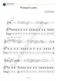 Comme une bm intime évidence. Partition Piano Puisque Tu Pars