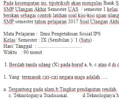 Check spelling or type a new query. Soal Ukk Uas Ips Kelas 9 Smp Semester 1 Tipstriksib