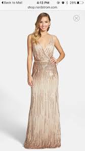 Adrianna Papell Beaded Surplice Gown Champagne Size 14 Bridesmaid Dresses Embellished Bridesmaid Dress Sequin Bridesmaid Dresses Sequin Bridesmaid