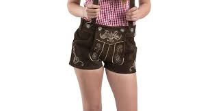 Robot Check Trouser Pants Women Lederhosen Fancy Dress Lederhosen Women