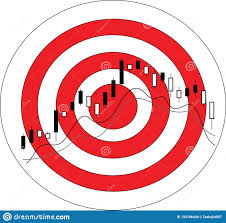 Targeting The Stock Market Stock Vector Illustration Of