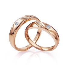 Couple Rose Gold Matching Ring For Him And Her Modern Wedding Rings Wedding Rings Wedding Rings Sets His And Hers