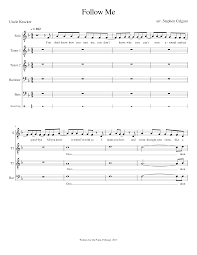 This was made in 1974 and is still one of my favorate songs of all time. Follow Me Uncle Kracker Ttbb Sheet Music For Piano Hand Clap Mixed Ensemble Musescore Com