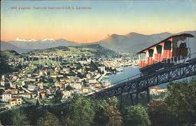 Mit mediterranem flair bietet lugano alle vorteile einer stadt von welt und zugleich das cachet einer kleinstadt. Lugano Ti Ferrovia Funicolare Del Monte San Salvatore Bergbahn Kat Lugano Nr Sw15000 Oldthing Ansichtskarten Tessin