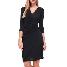 Quelques pouloutes à force de le laver mais ça ne se voit pas beaucoup. Revdelle Robe Cache Coeur Uni Col V Made In France Manches 3 4 Femme Myriam Noir Achat Vente Robe Cdiscount