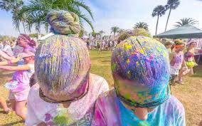 The key is to make sure you mix it with the right textile medium. Clean Powder Paint After Colour Run Or Holi Festival